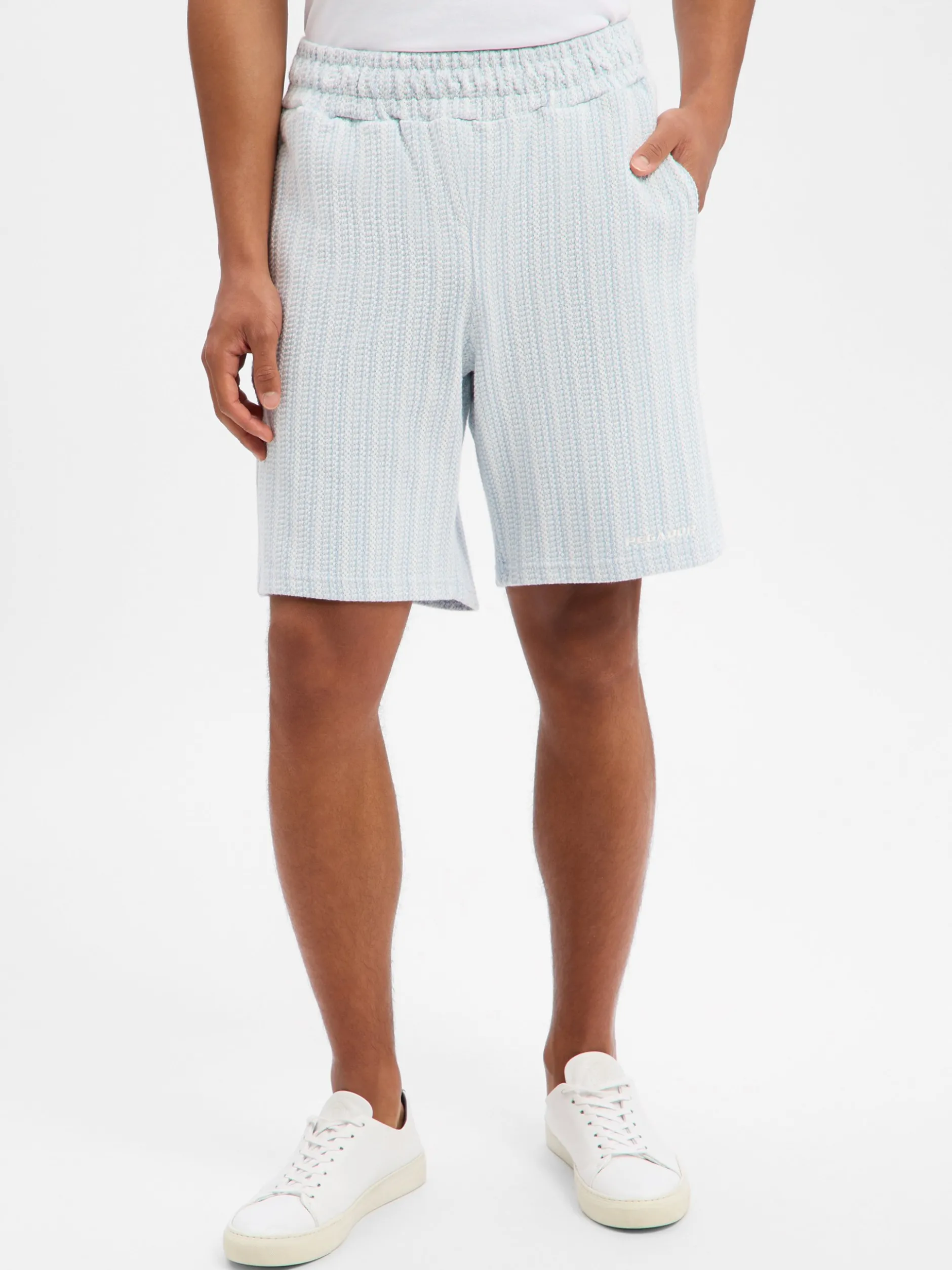 PEGADOR Herren Sweatshorts - Forno in hellblau weiß