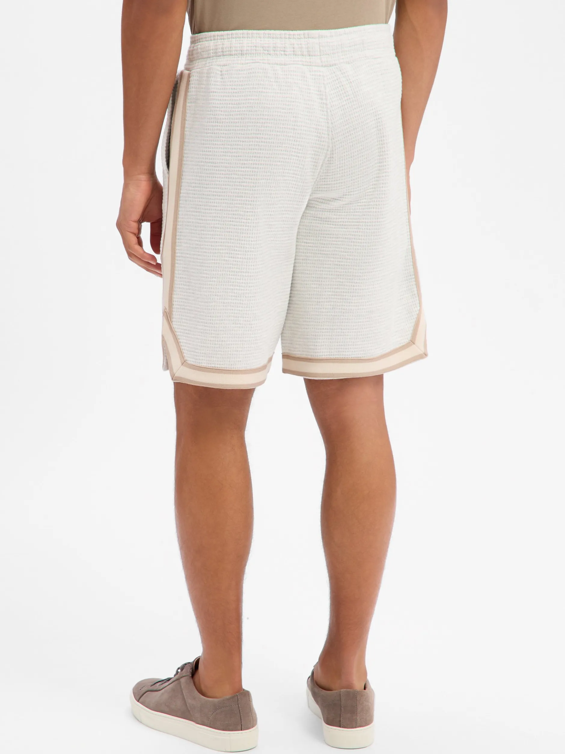 PEGADOR Herren Sweatshorts - Signar Waffle in hellgrau