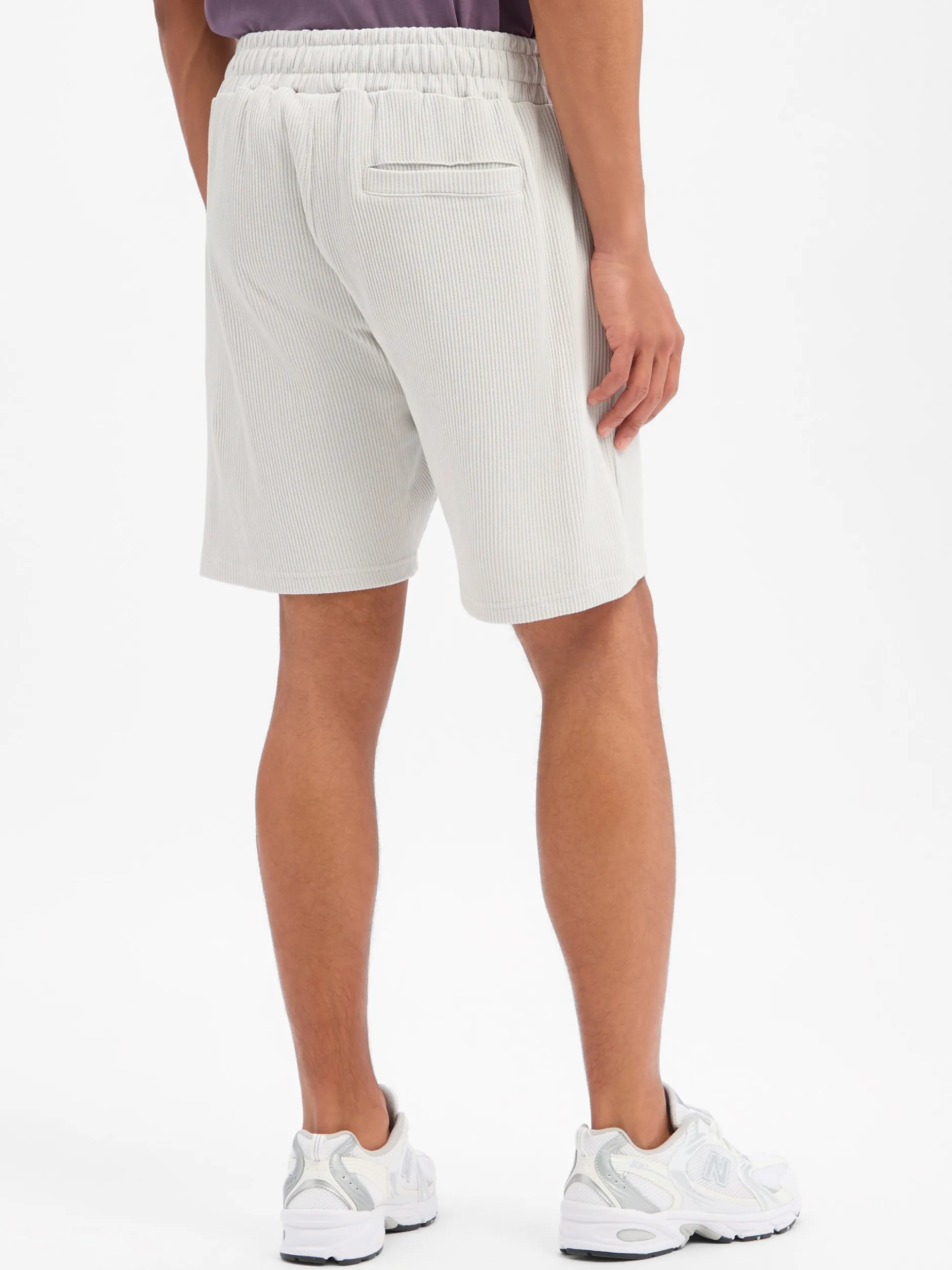 PEGADOR Herren Sweatshorts - Signar Heavy Rib in kitt