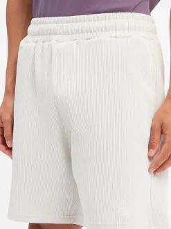 PEGADOR Herren Sweatshorts - Signar Heavy Rib in kitt