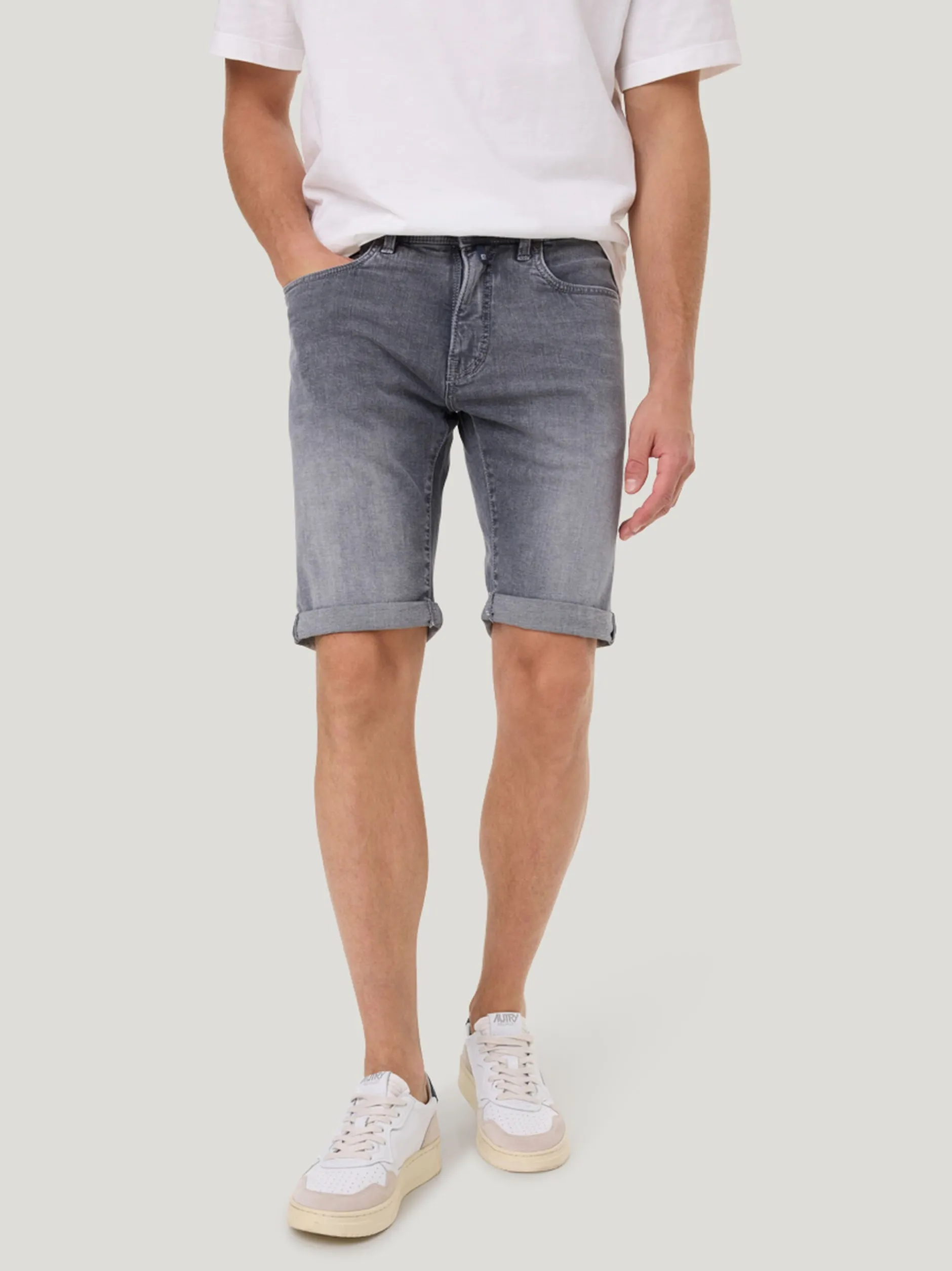 Pierre Cardin Herren Bermuda Sisteron in grau