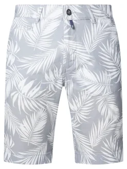 Pierre Cardin Herren Bermuda Strasbourg in grau weiß