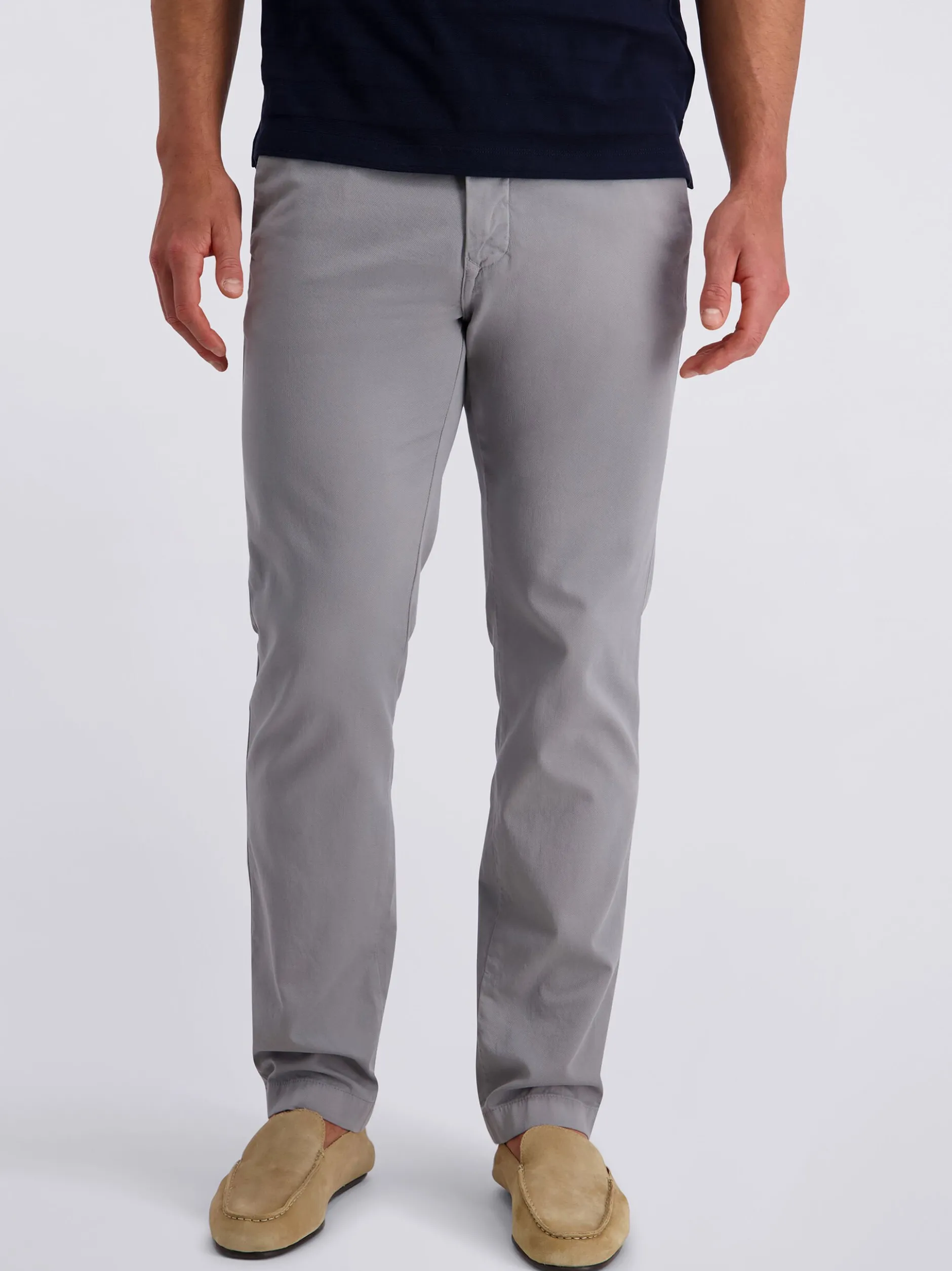 Pierre Cardin Herren Chino Castres in grau - Länge: lang