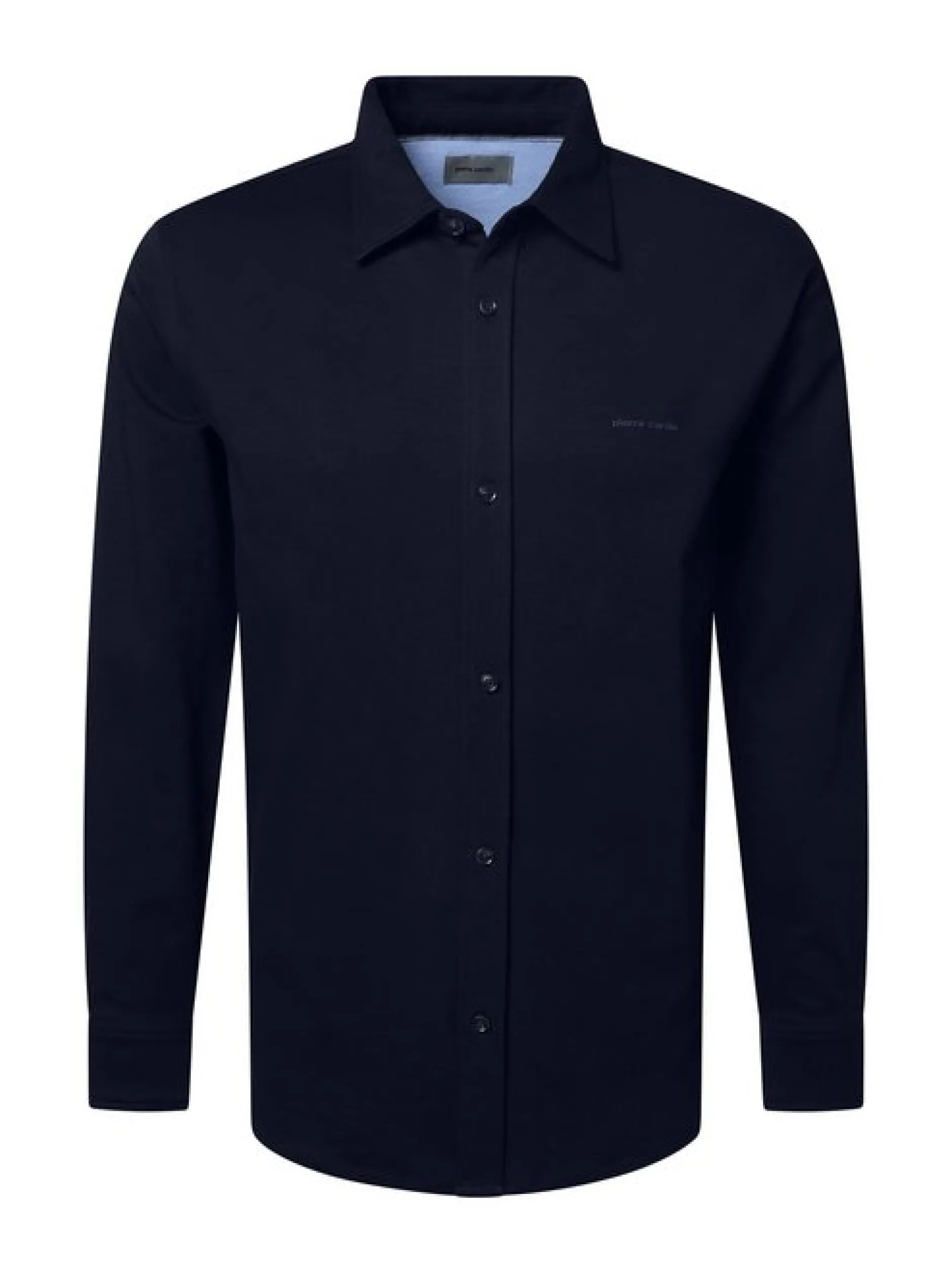 Pierre Cardin Herren Hemd in blau - Ausschnitt: Rundhals