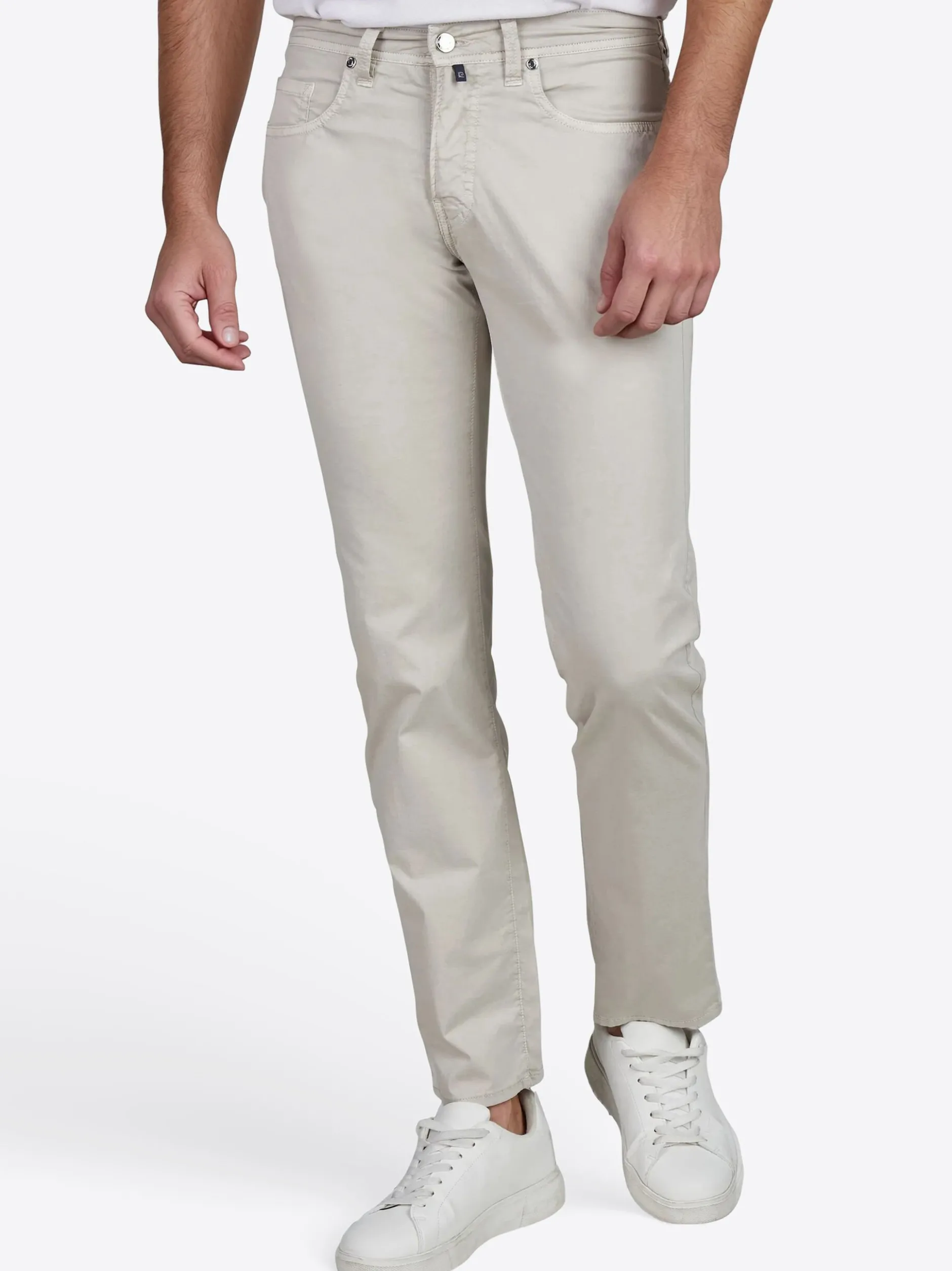 Pierre Cardin Herren Hose Lyon in beige - Länge: lang