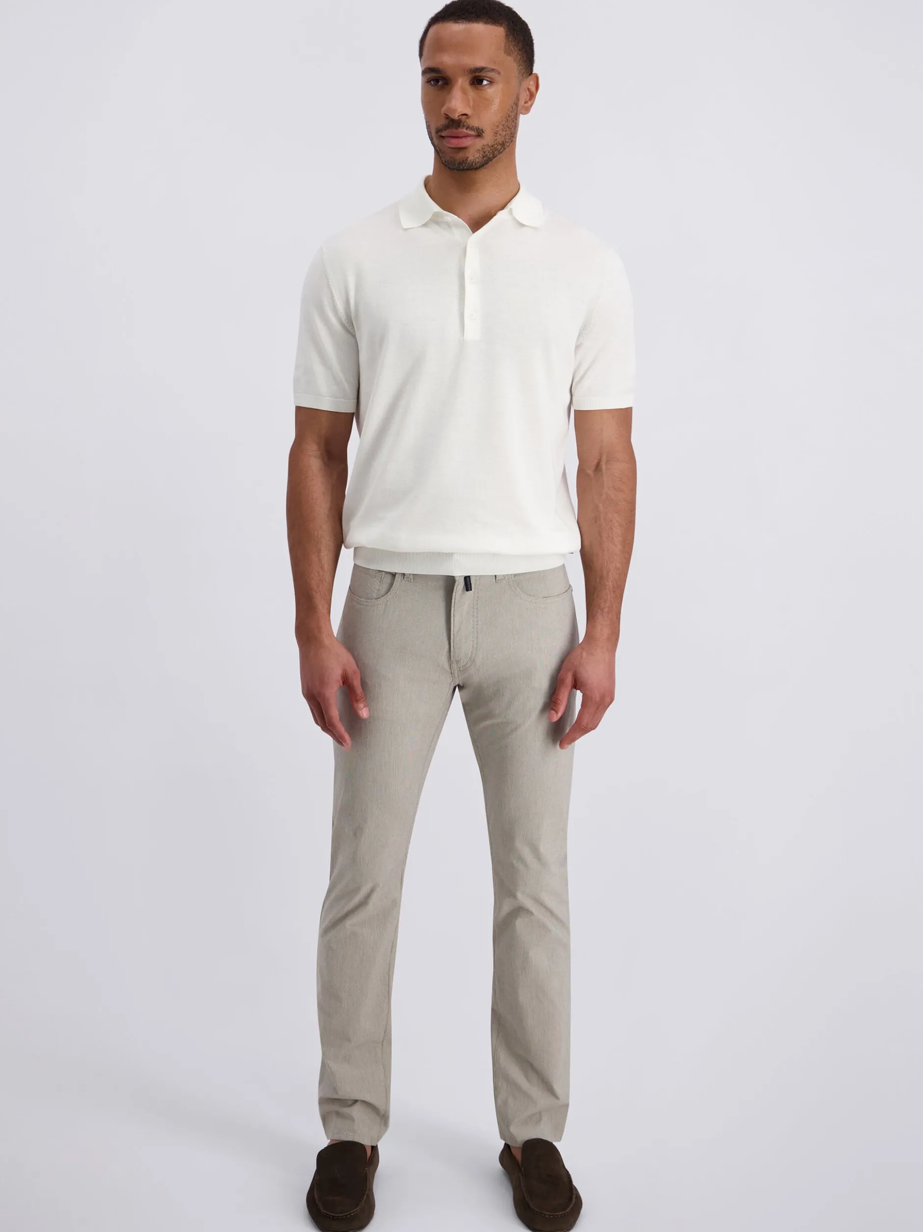 Pierre Cardin Herren Hose Lyon in beige - Länge: lang