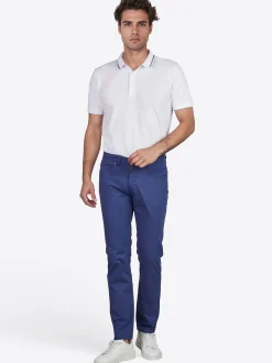 Pierre Cardin Herren Hose Lyon in blau - Länge: lang