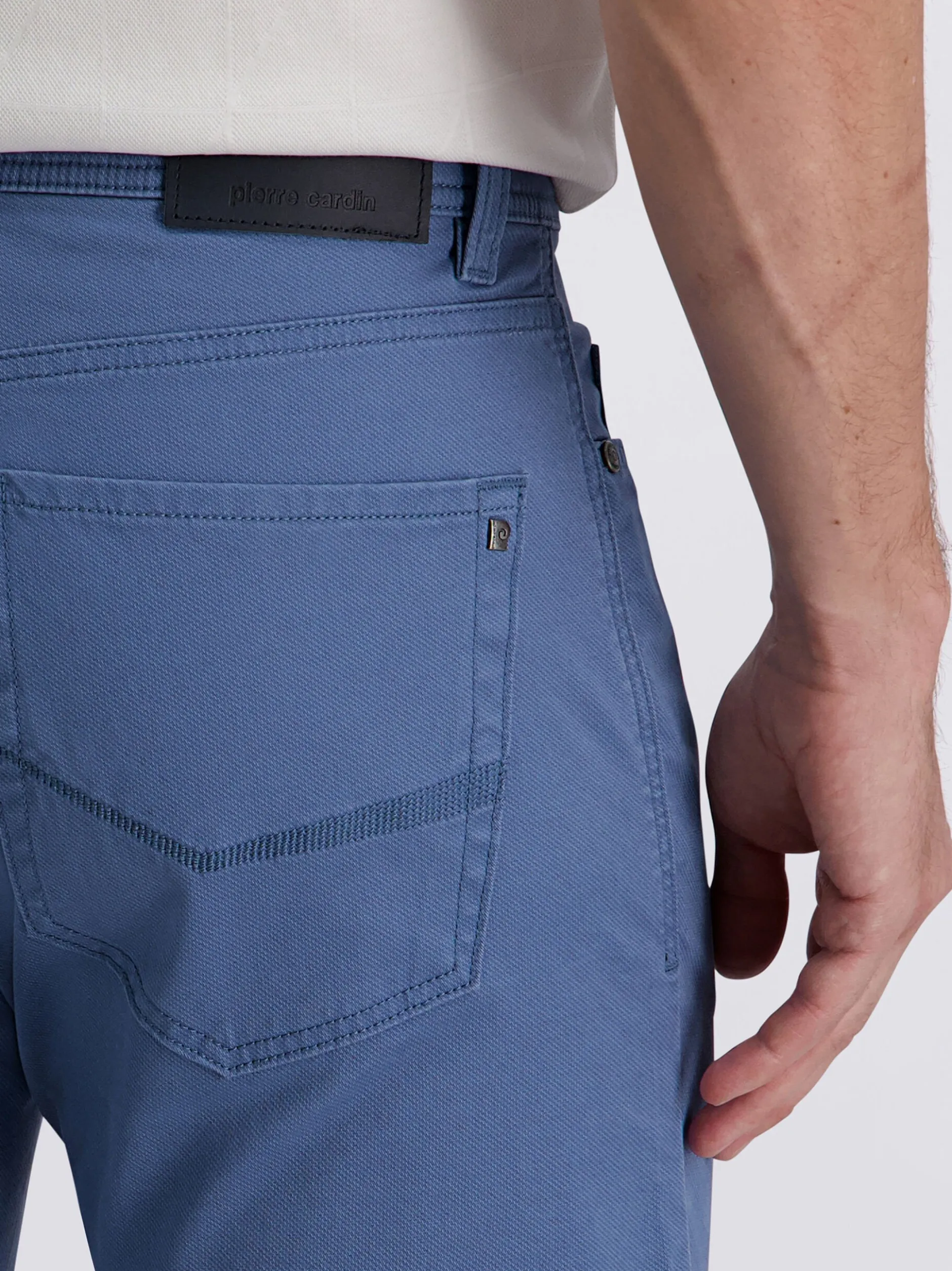 Pierre Cardin Herren Hose Lyon in blau - Länge: lang
