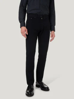 Pierre Cardin Herren Hose Lyon in schwarz - Länge: lang