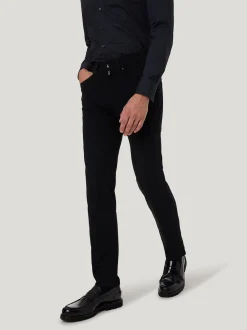 Pierre Cardin Herren Hose Lyon in schwarz - Länge: lang