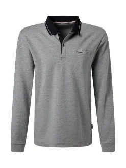 Pierre Cardin Herren Langarmshirt in schwarz