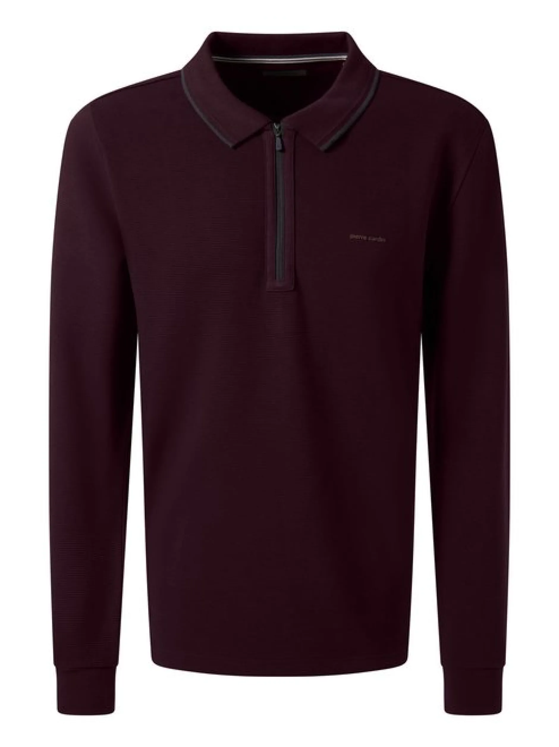 Pierre Cardin Herren Langarmshirt in bordeaux