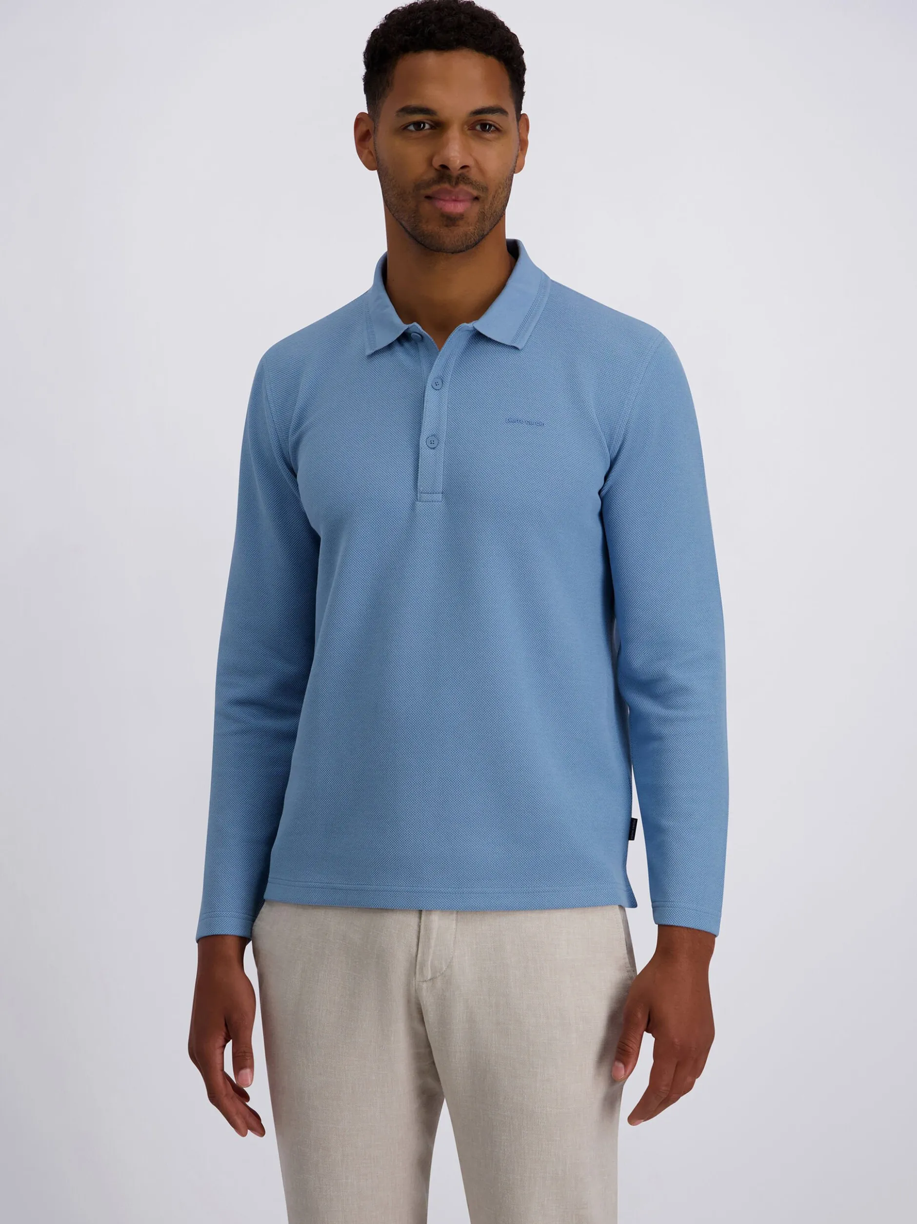 Pierre Cardin Herren Langarmshirt in hellblau