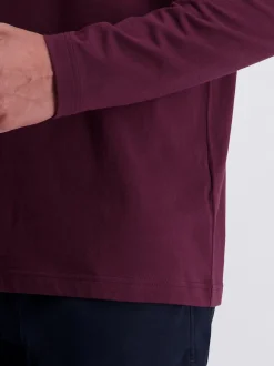 Pierre Cardin Herren Langarmshirt in bordeaux