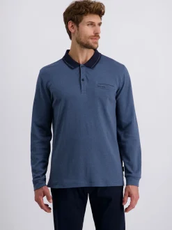 Pierre Cardin Herren Langarmshirt in blau