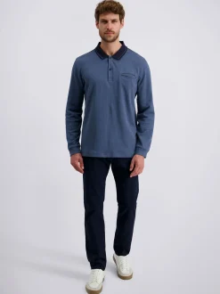 Pierre Cardin Herren Langarmshirt in blau