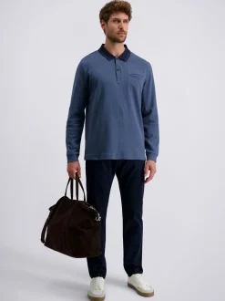 Pierre Cardin Herren Langarmshirt in blau