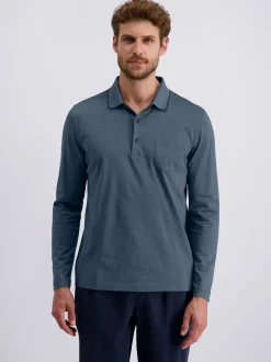 Pierre Cardin Herren Langarmshirt in blau