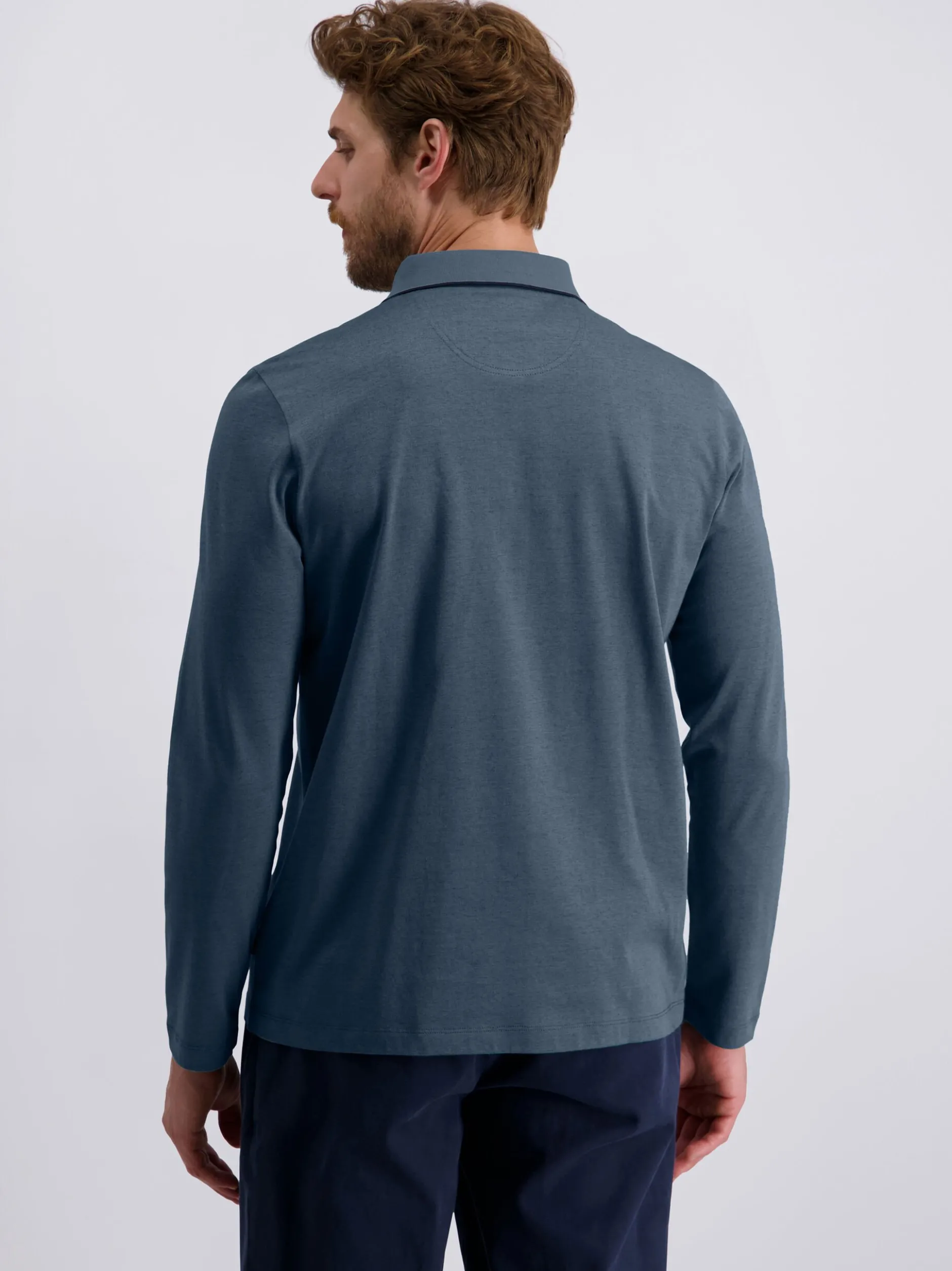 Pierre Cardin Herren Langarmshirt in blau