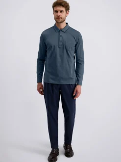 Pierre Cardin Herren Langarmshirt in blau