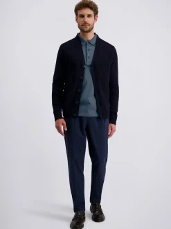 Pierre Cardin Herren Langarmshirt in blau