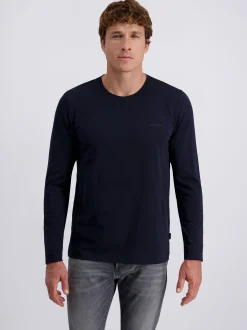 Pierre Cardin Herren Langarmshirt in blau