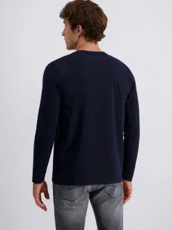 Pierre Cardin Herren Langarmshirt in blau