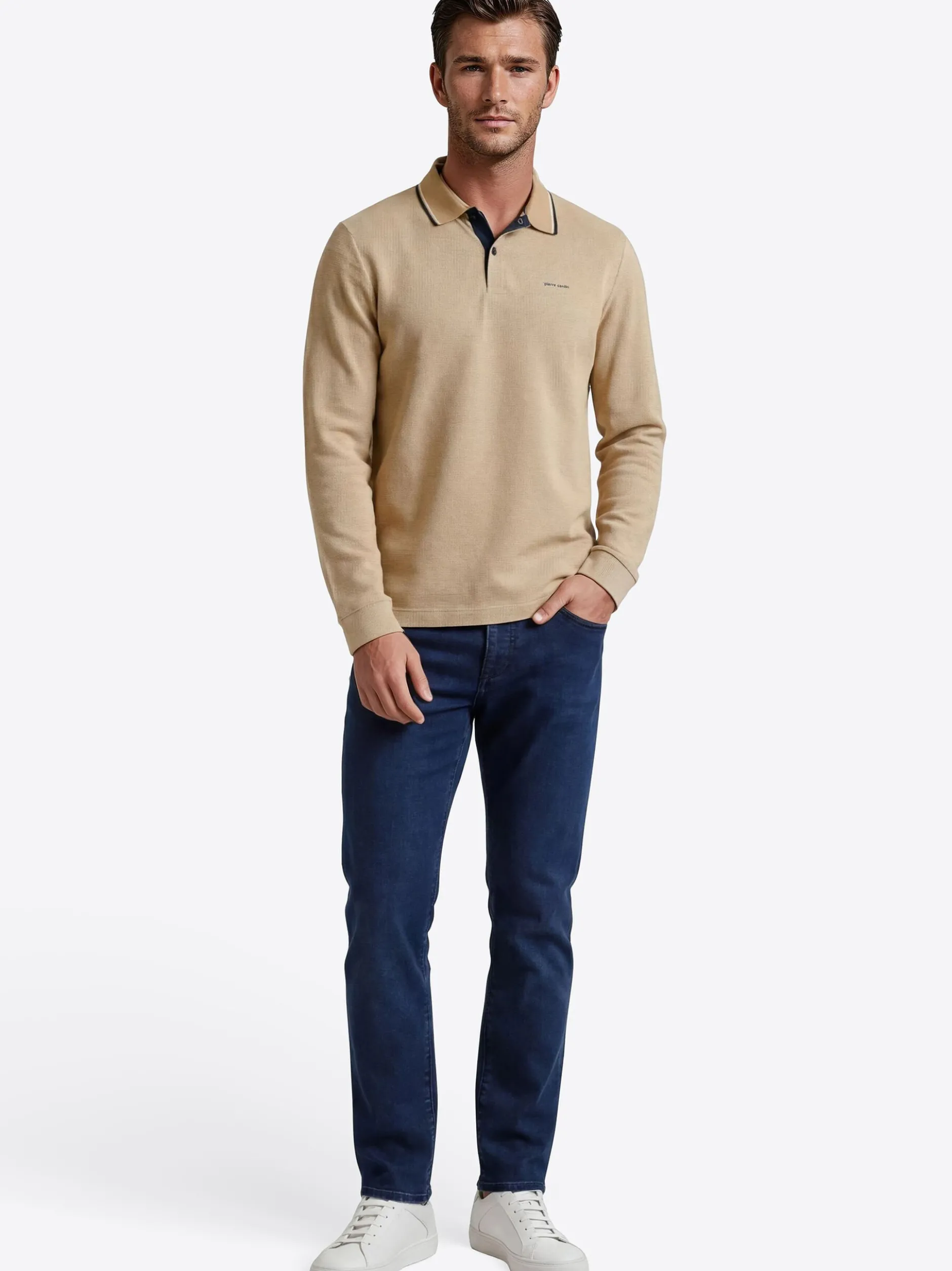 Pierre Cardin Herren Langarmshirt in beige
