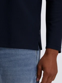 Pierre Cardin Herren Langarmshirt in blau