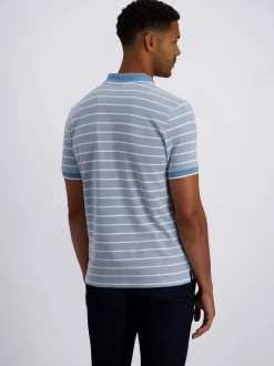 Pierre Cardin Herren Poloshirt in hellblau weiß
