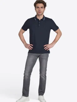 Pierre Cardin Herren Polo-Shirt in blau - Ärmel: kurzarm