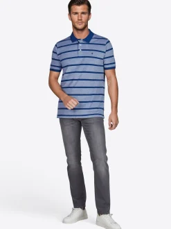 Pierre Cardin Herren Polo-Shirt in blau - Ärmel: kurzarm