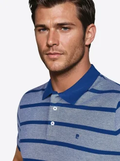 Pierre Cardin Herren Polo-Shirt in blau - Ärmel: kurzarm