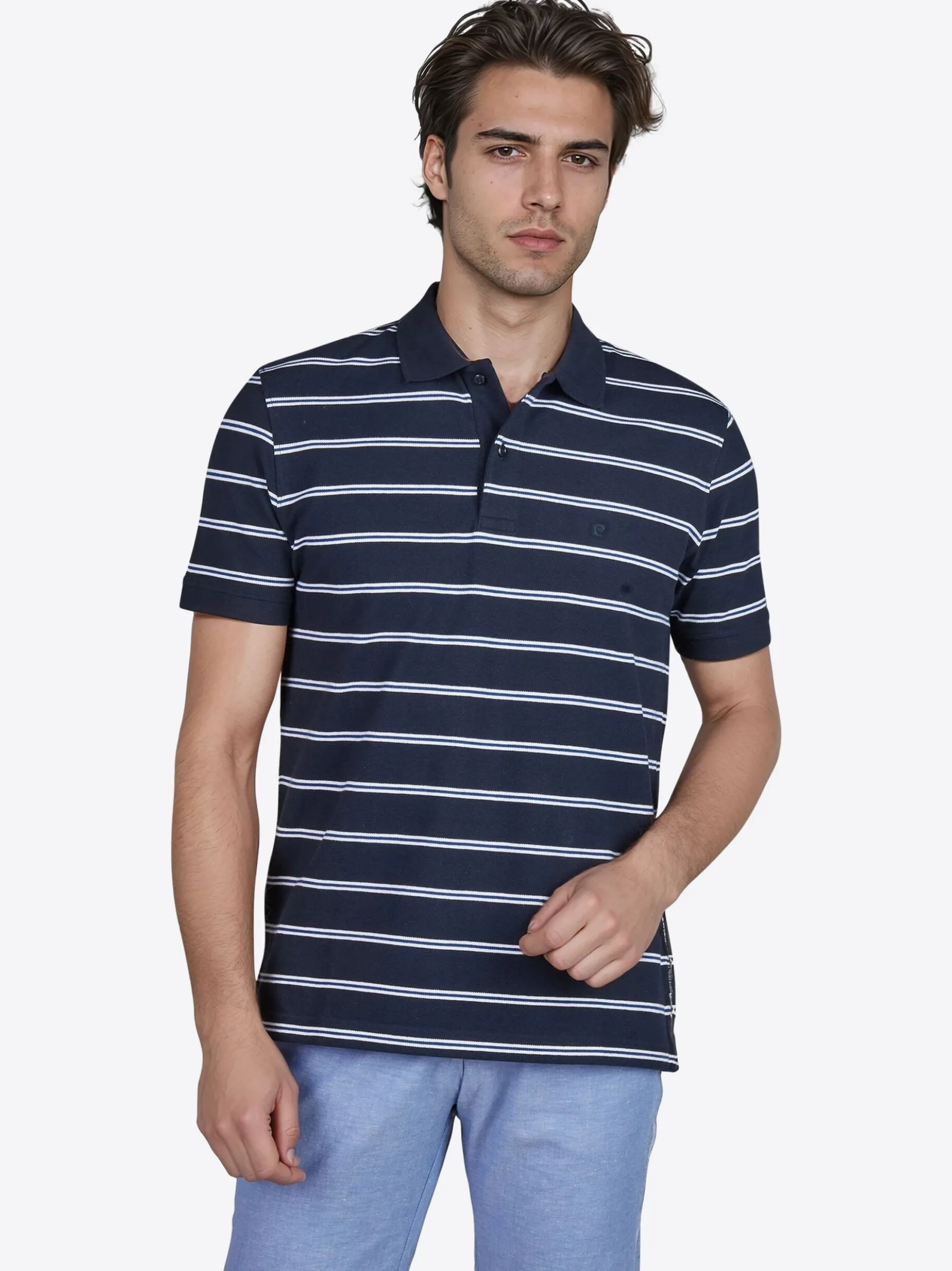 Pierre Cardin Herren Polo-Shirt in grün - Ärmel: kurzarm
