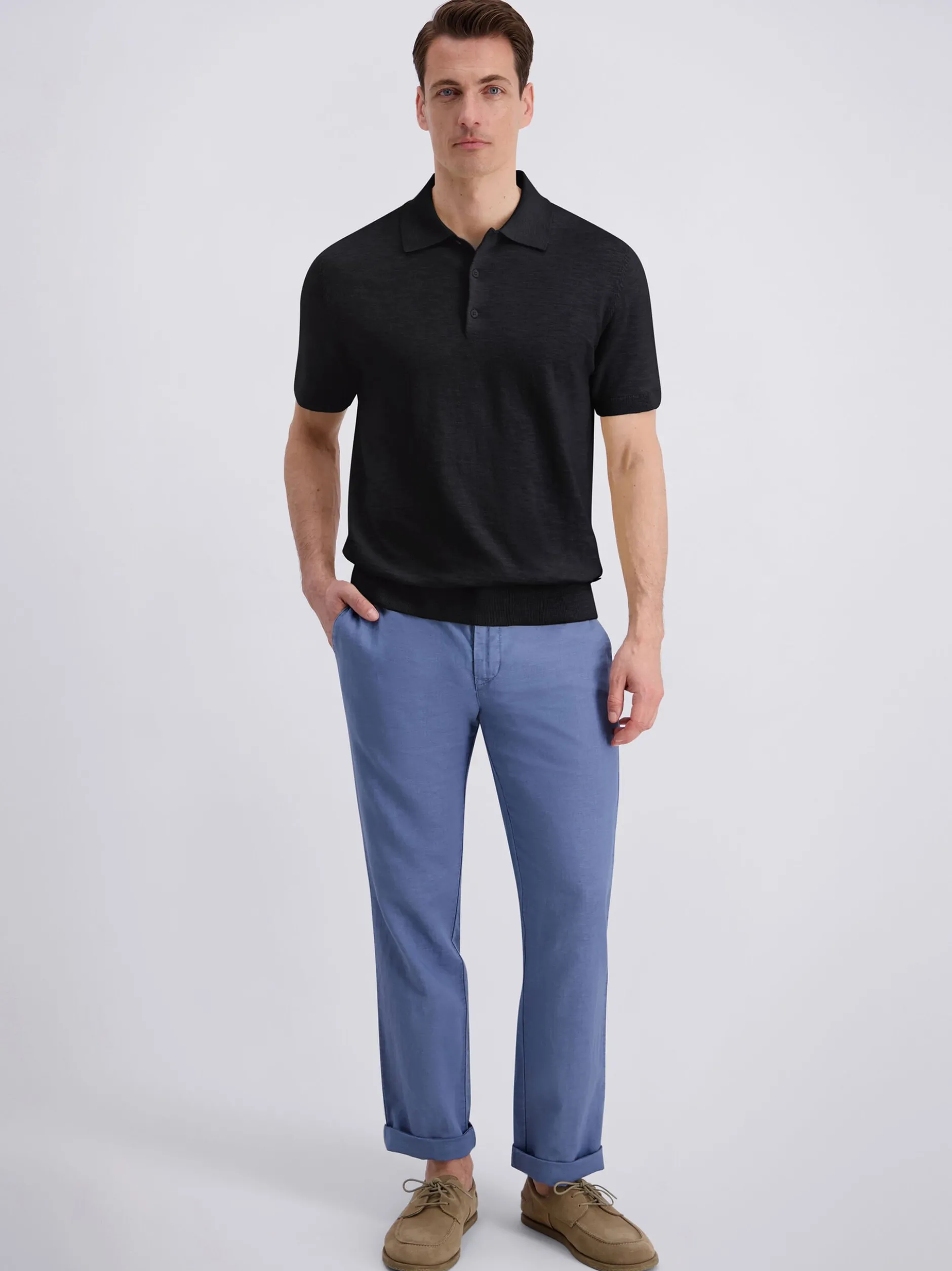 Pierre Cardin Herren Poloshirt in blau - Ärmel: kurzarm