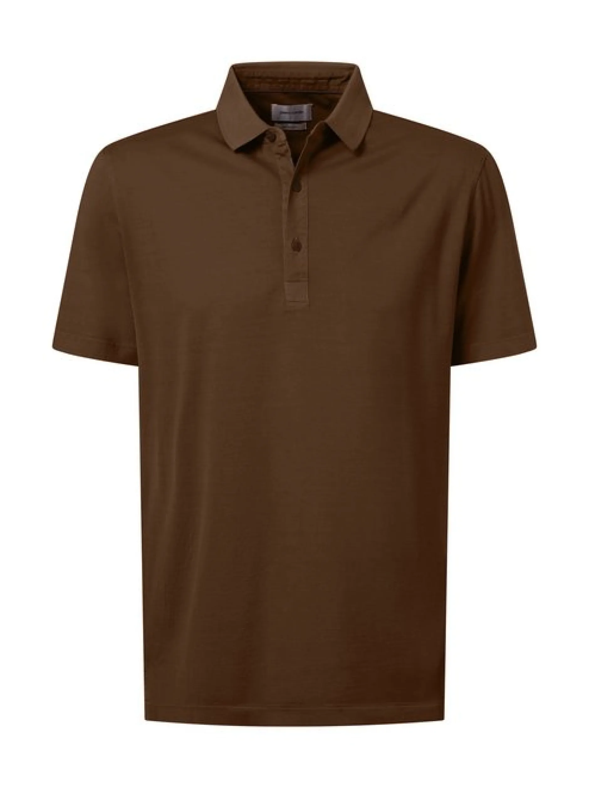 Pierre Cardin Herren Poloshirt in braun - Ärmel: kurzarm
