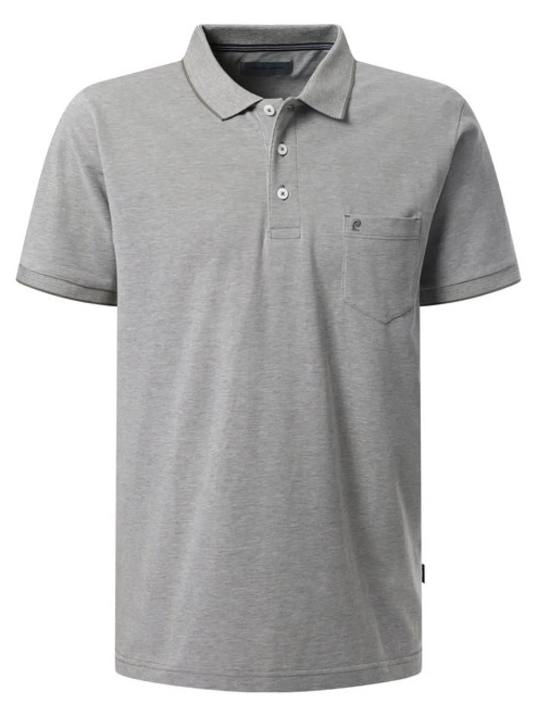 Pierre Cardin Herren Polo-Shirt in grau - Ärmel: kurzarm