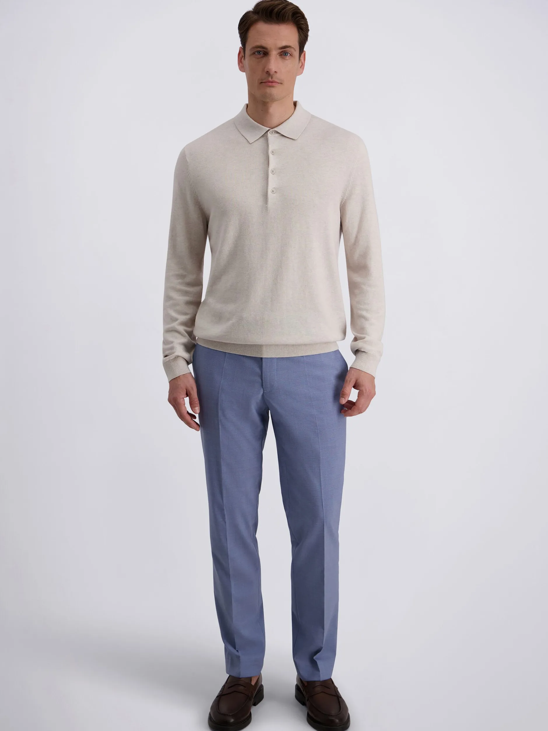 Pierre Cardin Herren Pullover in silber - Ärmel: langarm