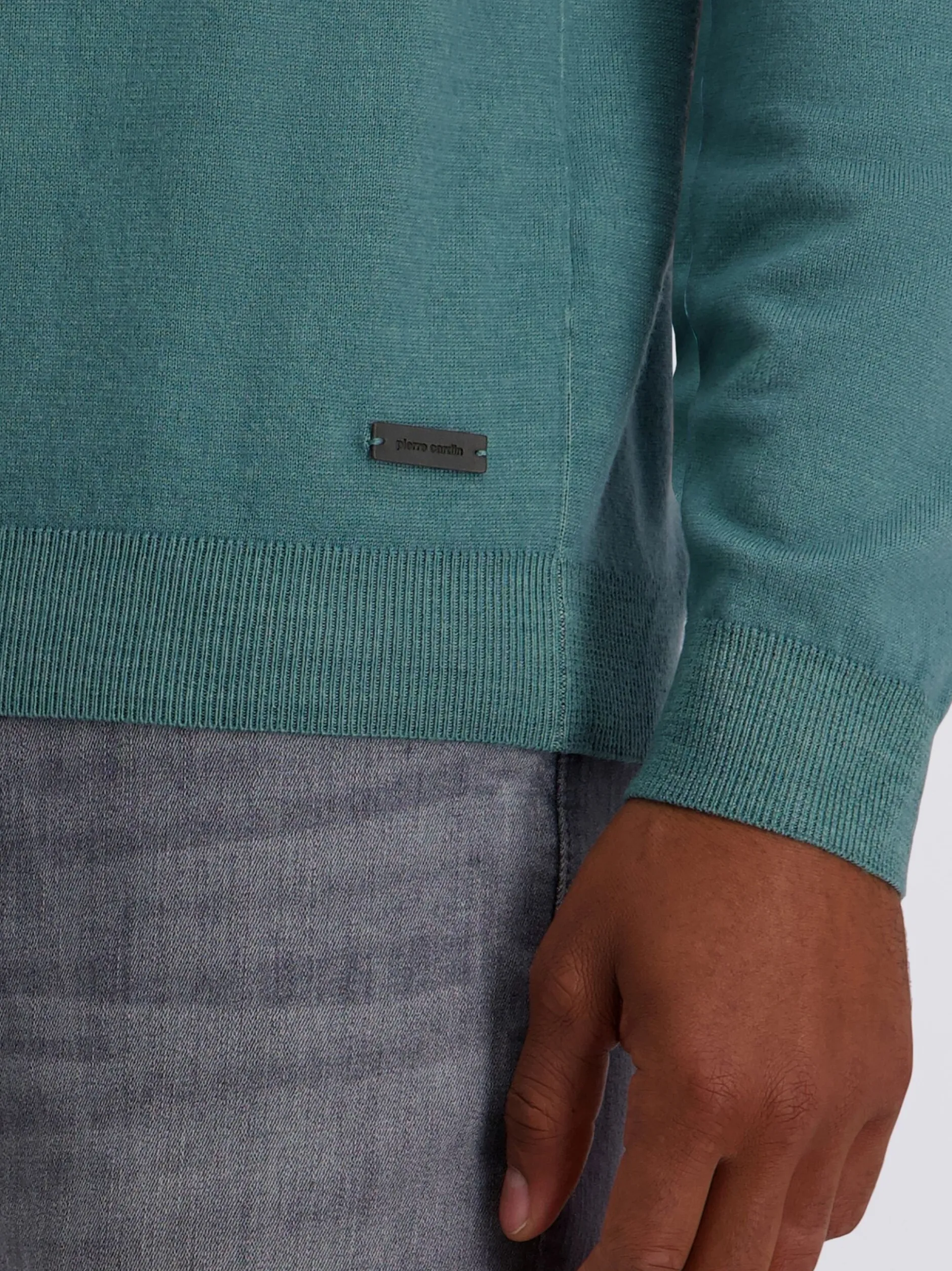 Pierre Cardin Herren Pullover in petrol - Ärmel: langarm