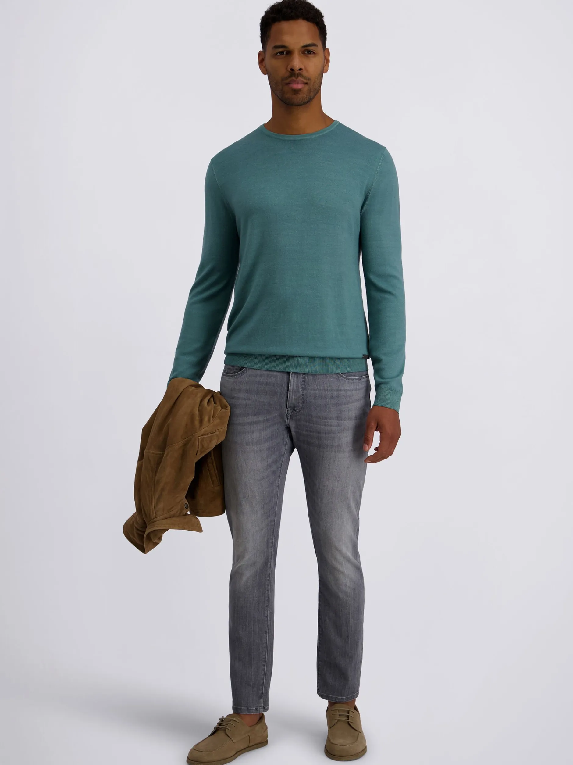 Pierre Cardin Herren Pullover in petrol - Ärmel: langarm