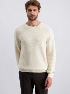 Pierre Cardin Herren Pullover in ecru - Ärmel: langarm