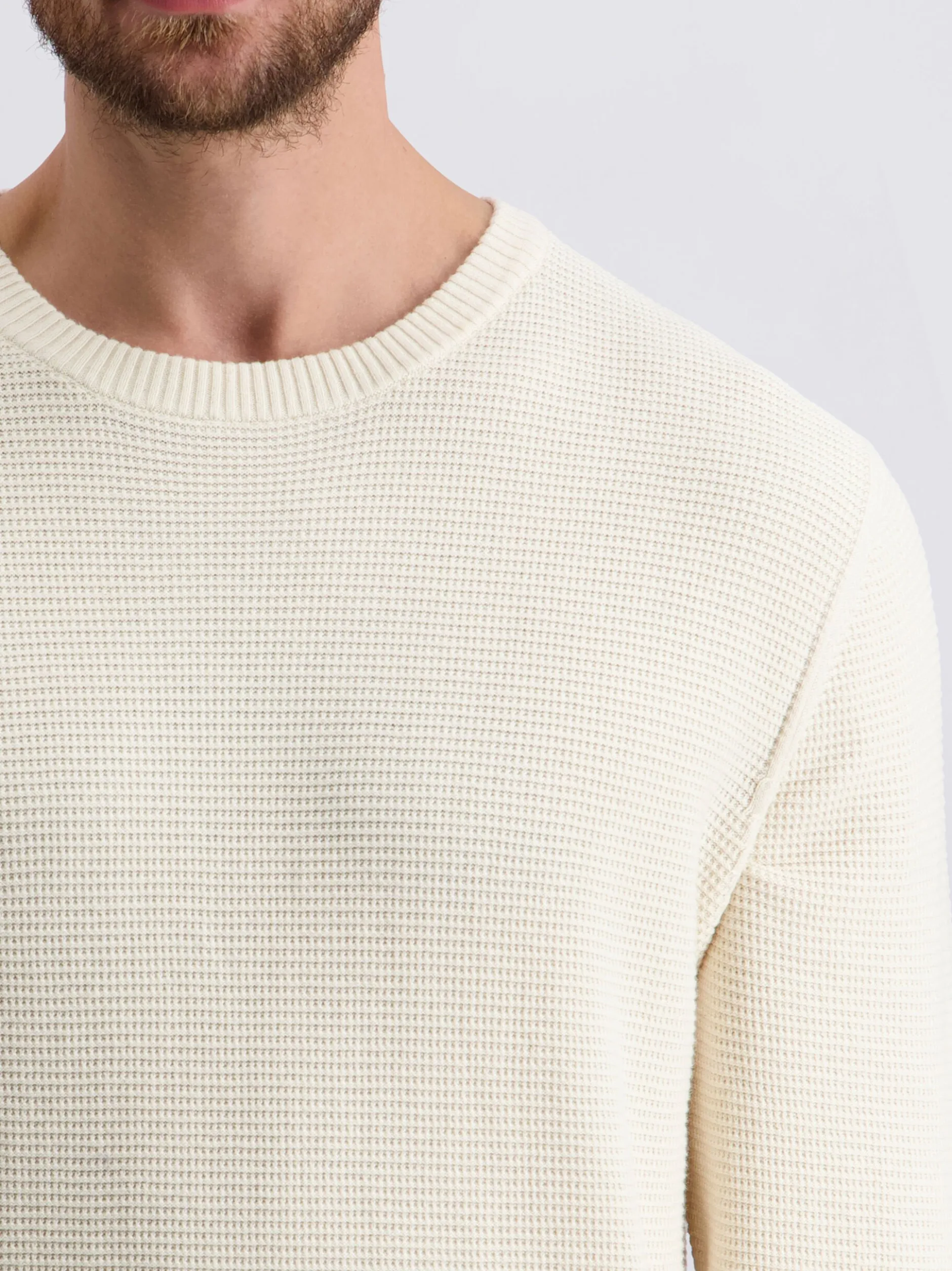 Pierre Cardin Herren Pullover in ecru - Ärmel: langarm