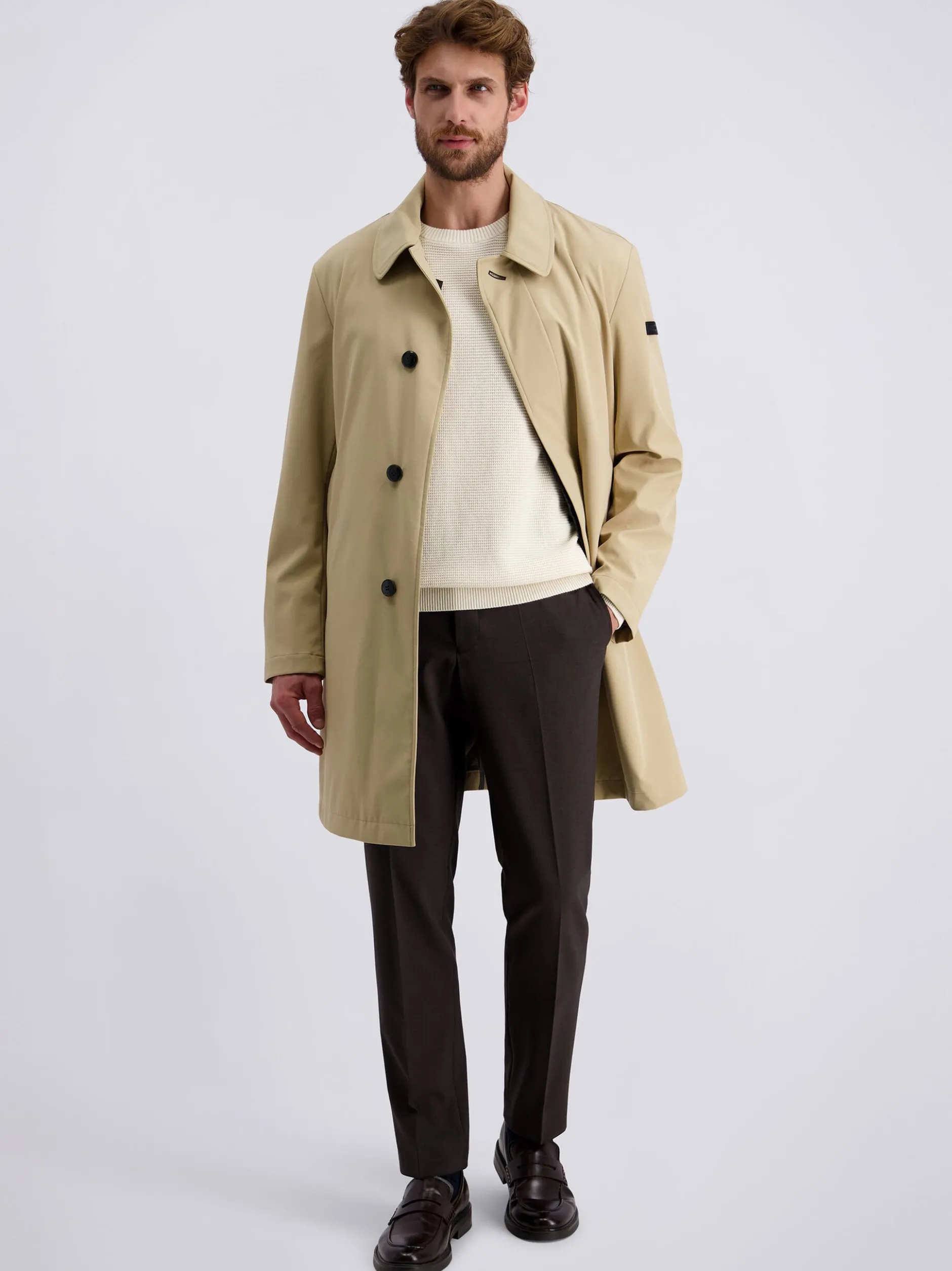 Pierre Cardin Herren Pullover in ecru - Ärmel: langarm