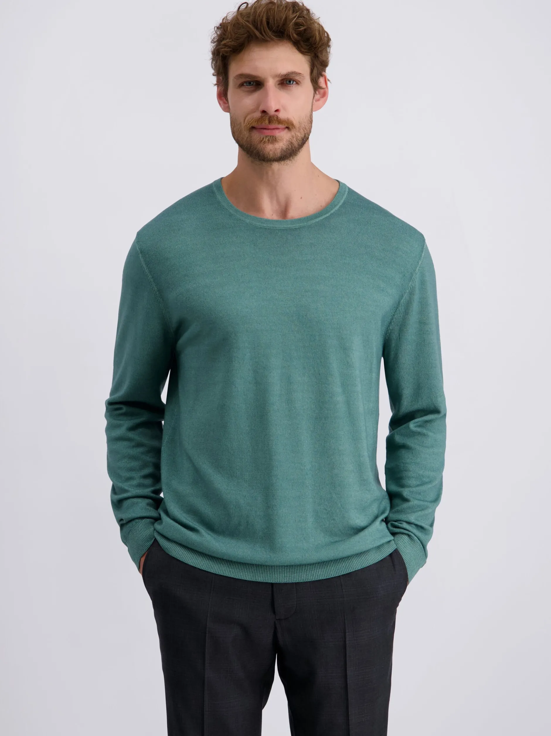 Pierre Cardin Herren Pullover in grün - Ärmel: langarm