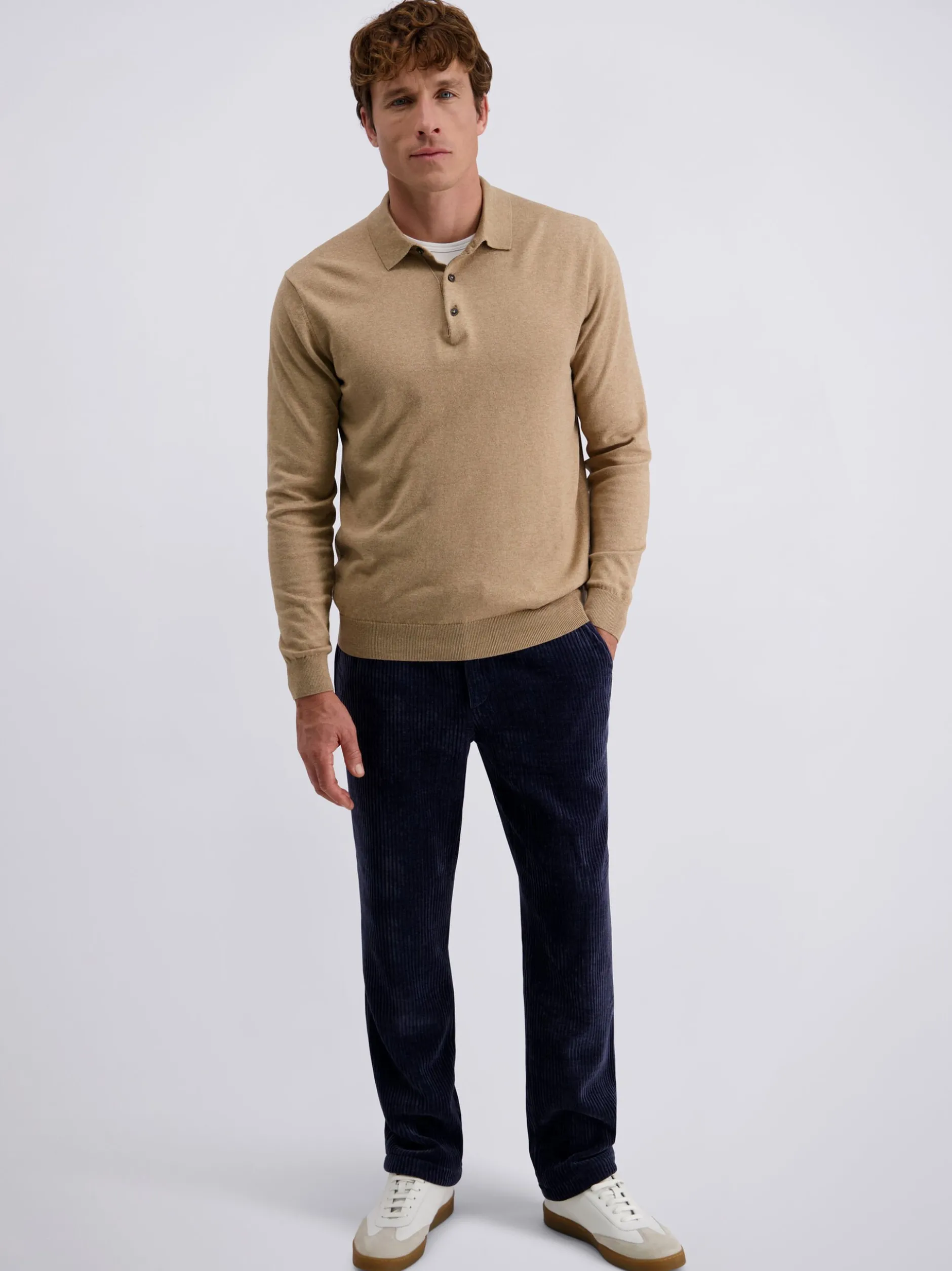 Pierre Cardin Herren Pullover in beige - Ärmel: langarm