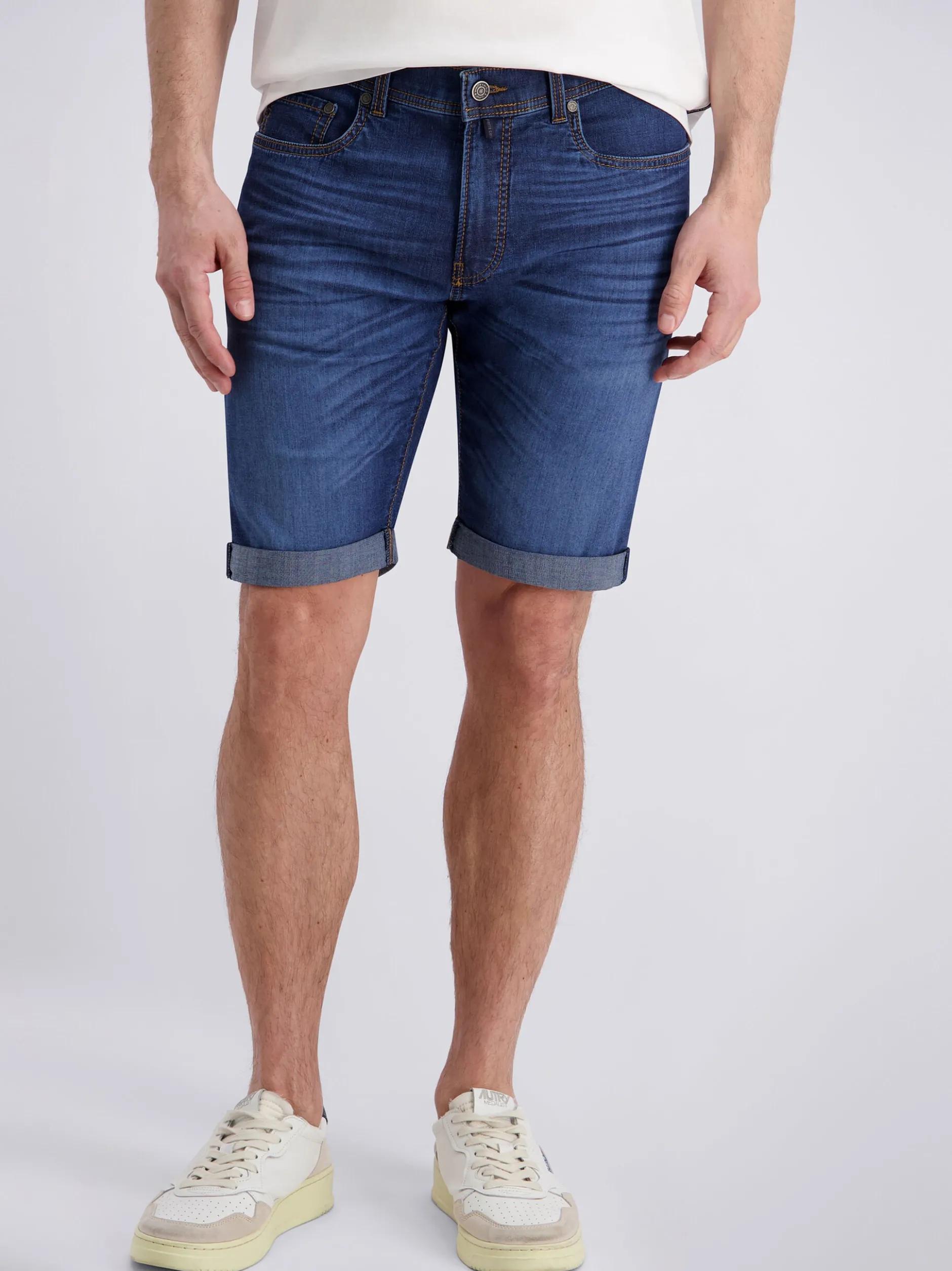 Pierre Cardin Herren Shorts - Lyon in blau - Länge: kurz