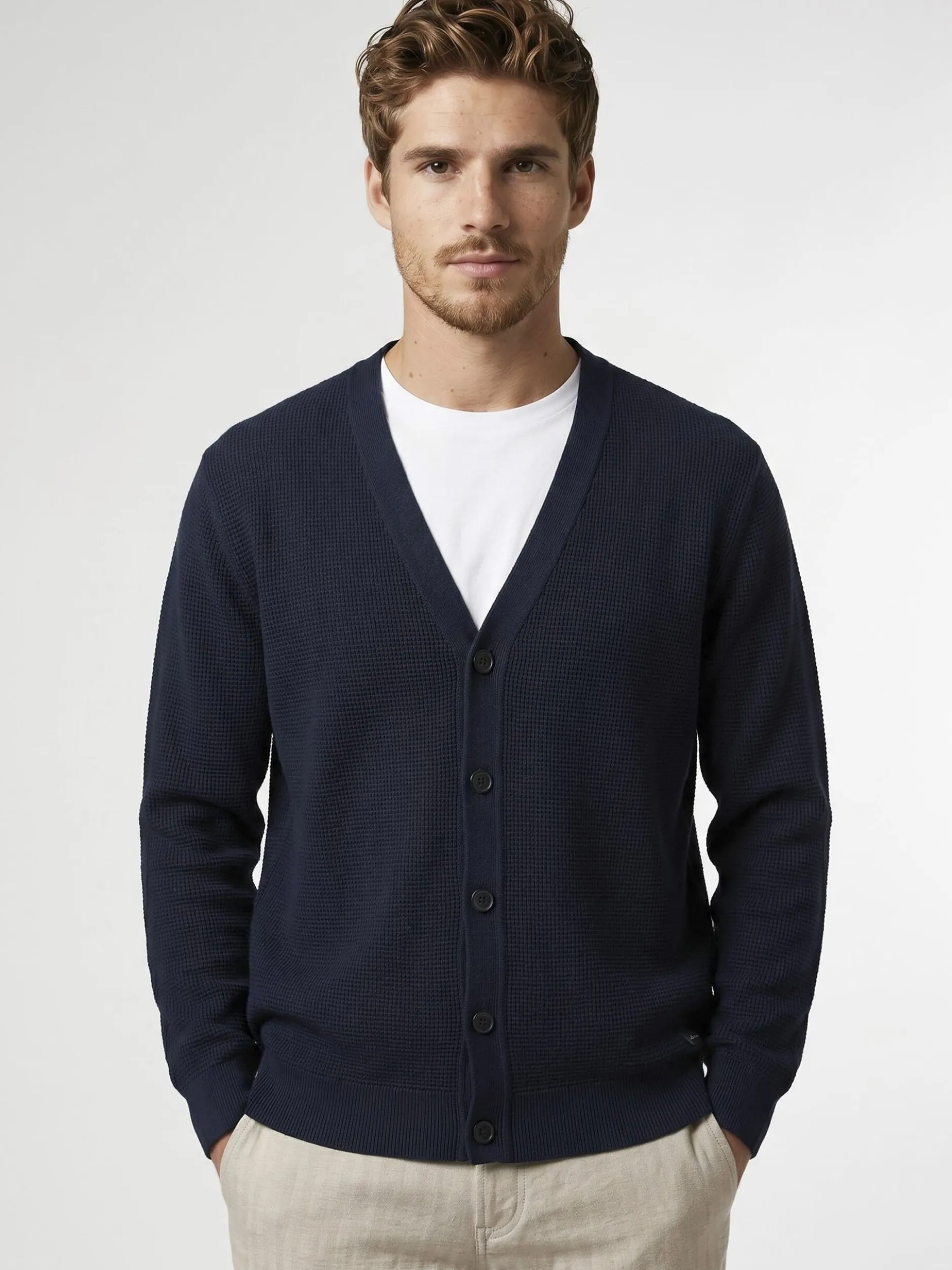Pierre Cardin Herren Strickjacke in blau