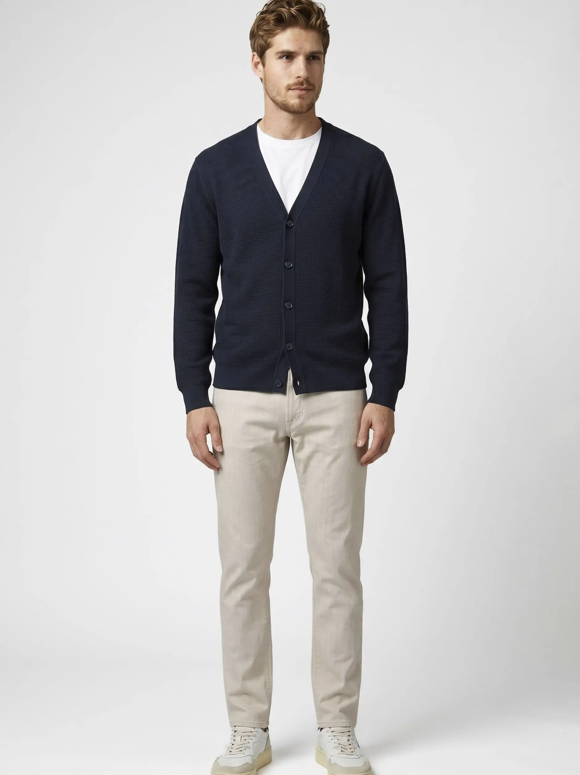 Pierre Cardin Herren Strickjacke in blau