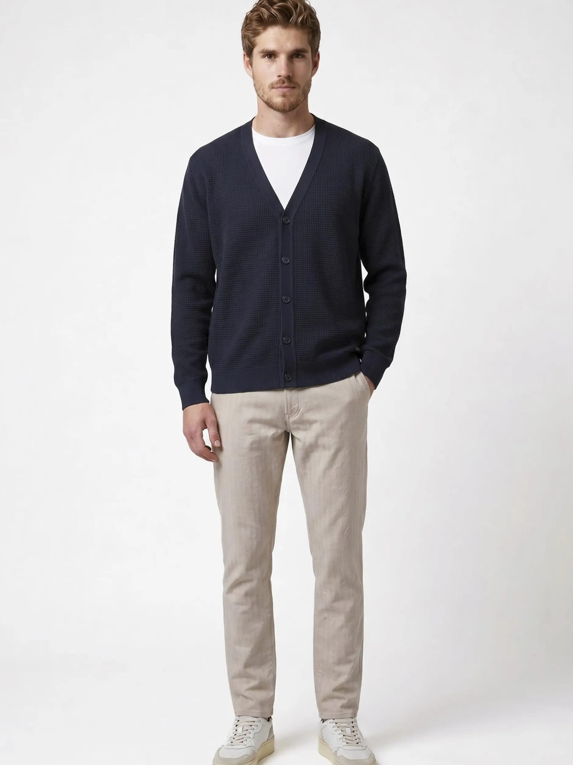 Pierre Cardin Herren Strickjacke in blau