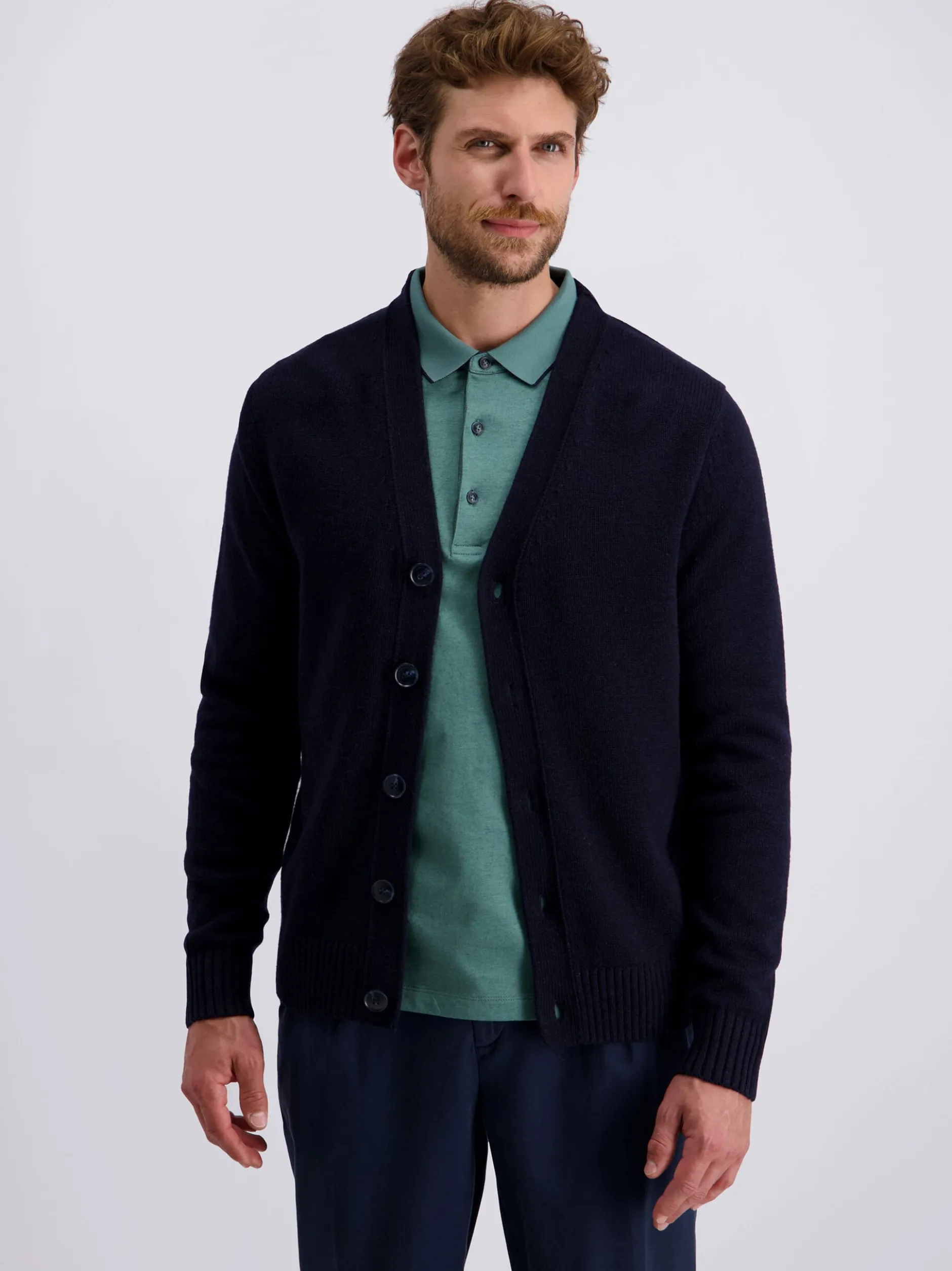 Pierre Cardin Herren Strickjacke in blau